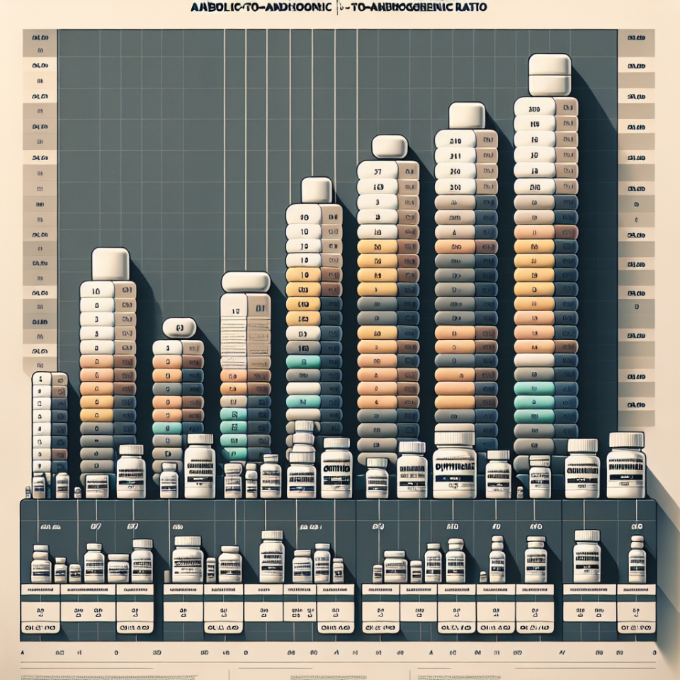 Anabolic-to-androgenic ratio of oxymetholone compresse compared to others